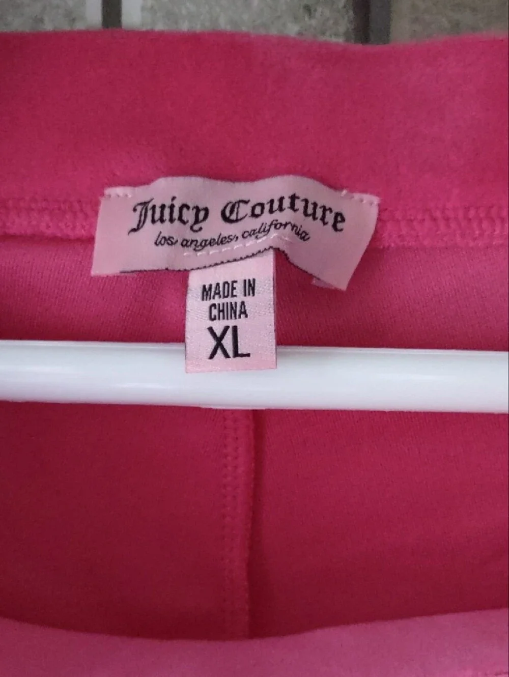 NWTS*  Juicy Couture *Hot Pink Velour Tracksuit Set XL Bling Rhinestones